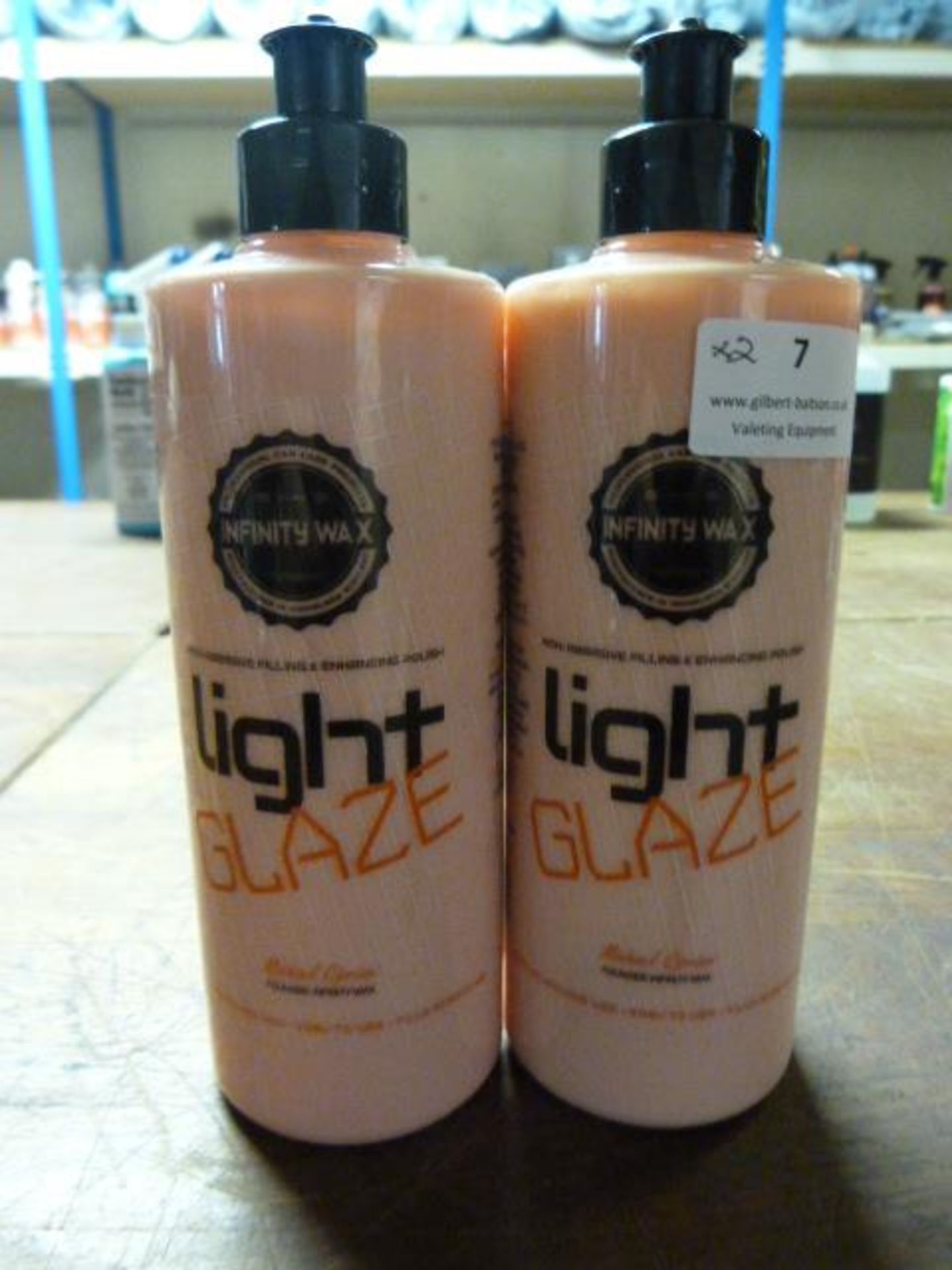 *2x 500ml of Infinity Wax Light Glaze