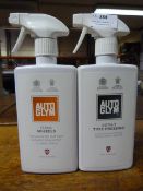 *2x 500ml of Autoglym Products: 1x Instant Tyre Dressing and 1x Clean Wheels