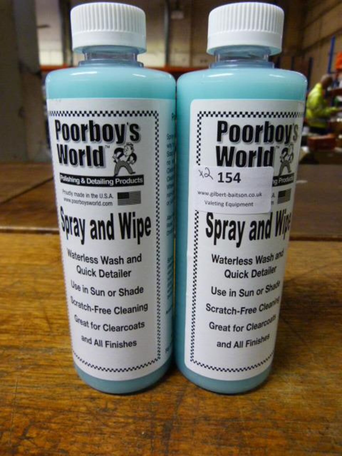 *2x 500ml of Poorboy's World Spray & Wipe Waterless Wash Detailer