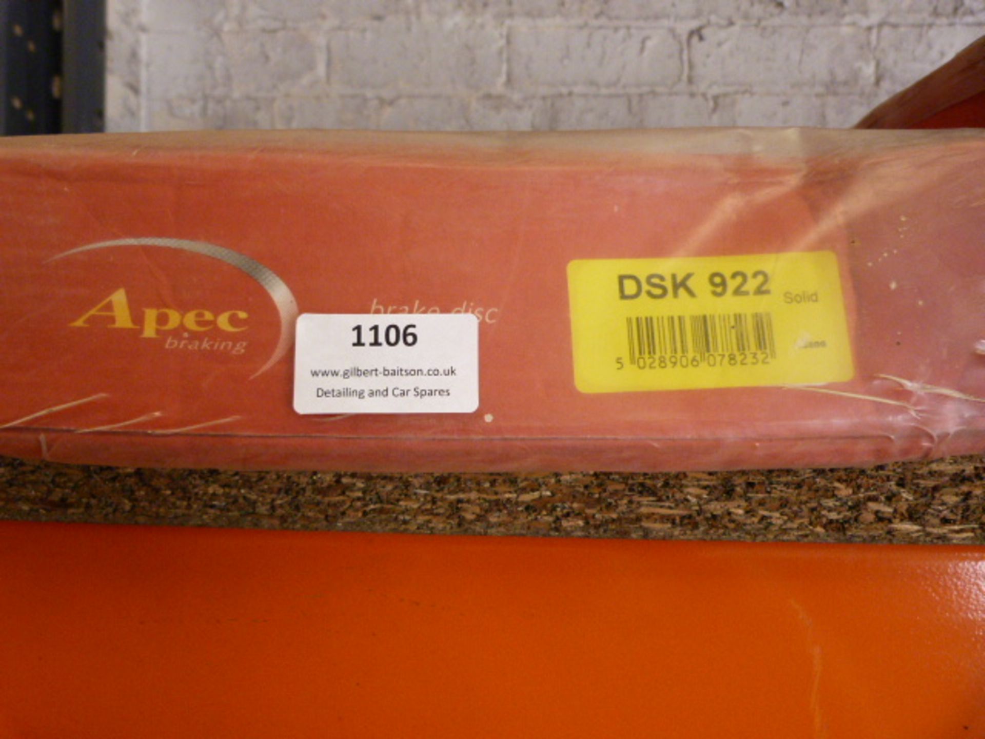 Apec Brake Disc Part No. DSK922