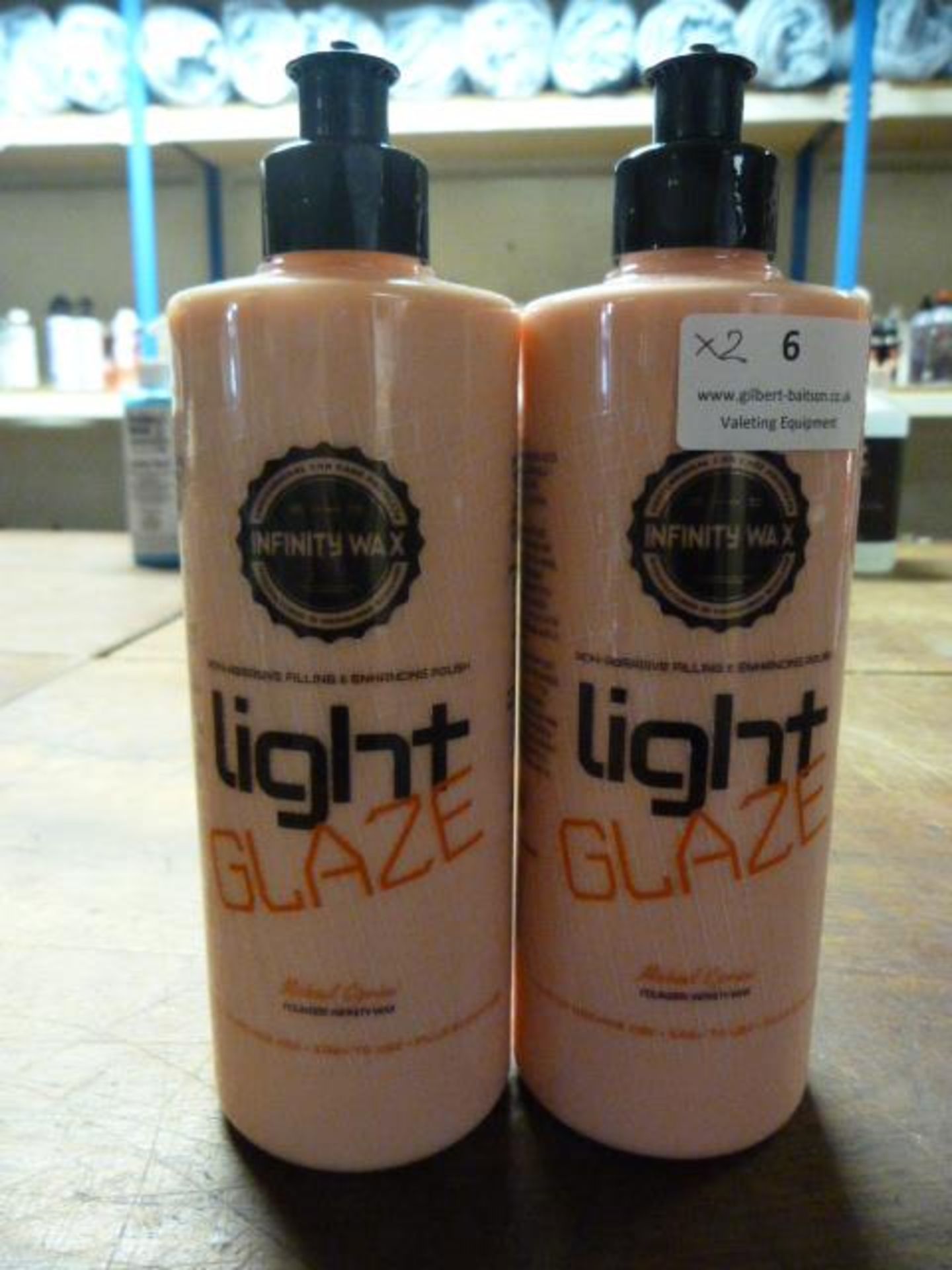 *2x 500ml of Infinity Wax Light Glaze