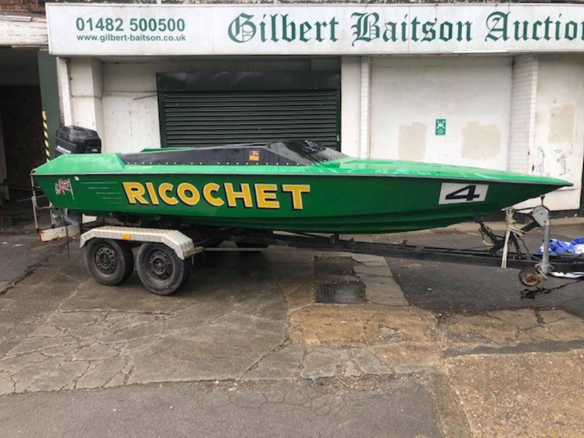 Ring 16ft Four Person Speedboat & Road Trailer A/F - Located in Romsey SO51 6AE - No 2 stroke Filler
