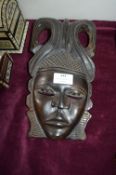 Ethnic Carved Wooden Wall Mask