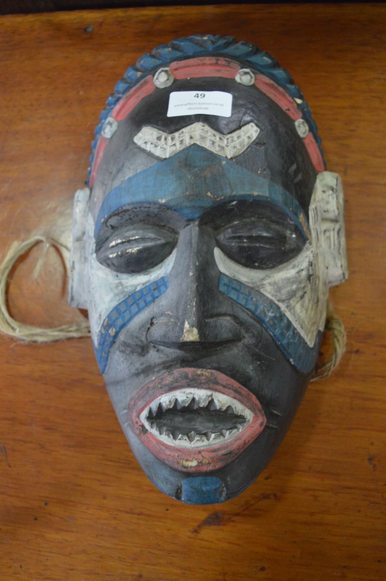 Ethnic Carved Wooden Wall Mask