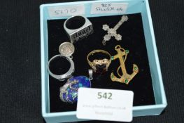 925 Sterling Silver Rings plus Other Jewellery