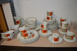 1970's Meakin Studio Pottery Part Dinner Set 65 Pi