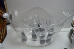 Ice Bucket and Wine Glass Set