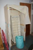 Canvas Wardrobe plus Shoe Rack and Clothes Airers,