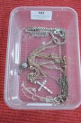 925 Sterling Silver Neck Chains and Crucifix, etc.