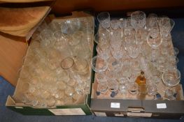 Two Boxes of Glassware, Tumblers, Wine Glasses, Li