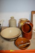 Denby Bowl, Slat Jar, etc.