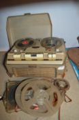 Vintage Cossor Reel-to-Reel Tape Recorder with Spa