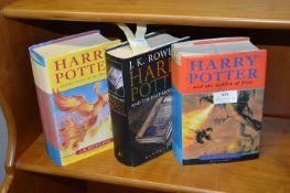 Three Harry Potter First Edition Books