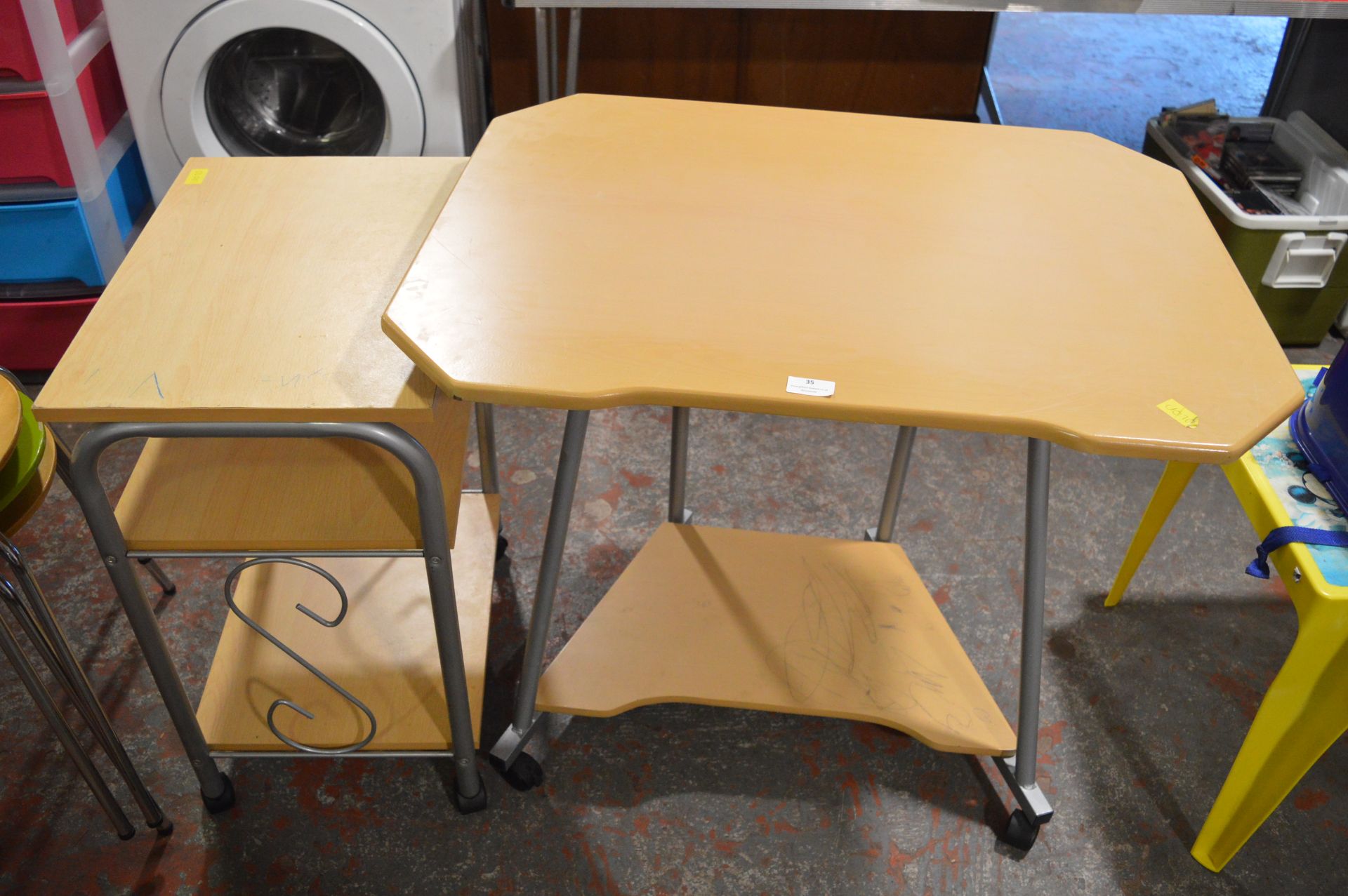 Computer Desk and Tray