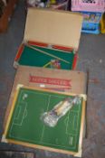 Vintage Super Soccer Table Football and Wooden Tab