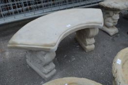 Garden Bench with Decorative Supports