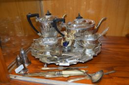 EPNS Tea Set and Assorted Cutlery