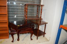 Pair of Wooden Footstools and a pair of Occasional