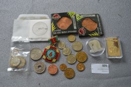 Assorted Coinage, Medallions, and Badges