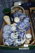 Blue & White Willow Pattern China etc.