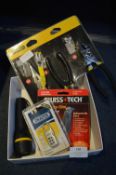 Stanley Plier Set plus Knives, Torch and a Padlock