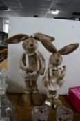 Two Soft Toy Rabbits