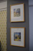Two Framed Mediterranean Style Prints
