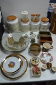 Hornsea Pottery Fleur Pattern Storage Jars plus Co