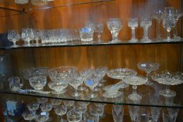 Cut Glass Crystal Items; Fruit Bowls, Cake Stands, Glasses, etc.