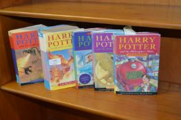 Five Harry Potter Books Including First Edition