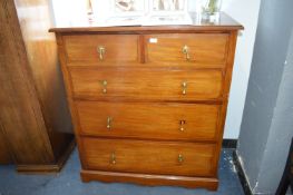 Period Mahogany Two over Three Chest of Drawers