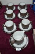 Hornsea Pottery Contrast Pattern Tea Cups etc. 14p
