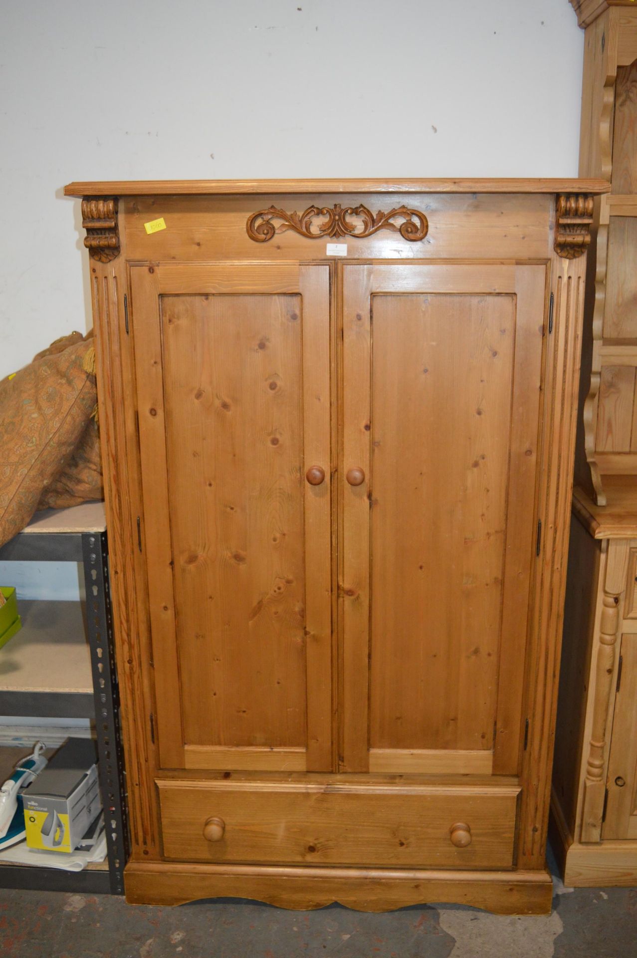 Small Pine Double Wardrobe