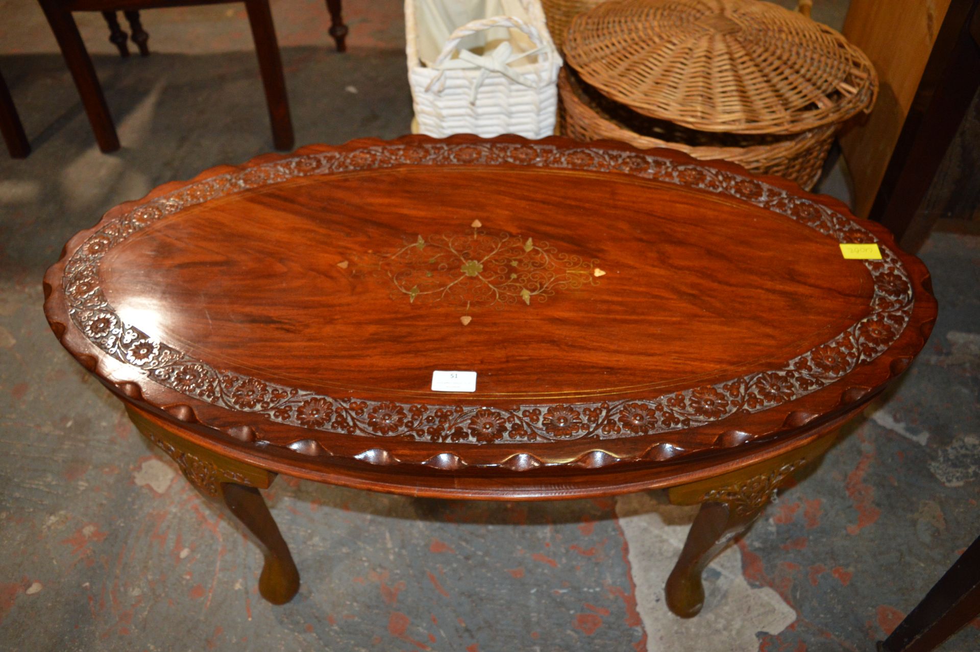 Carved Eastern Style Coffee Table