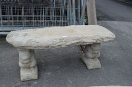 Garden Bench with Squirrel Supports