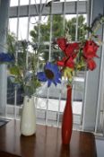 Two Artificial Flower Arrangements