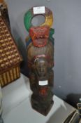 Carved Wooden Totem Pole