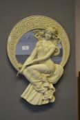 Decorative Art Nouveau Style Wall Mirror