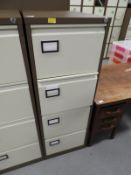 Four Drawer Foolscap Filing Cabinet (Coffee & Cream)