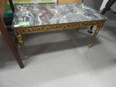 *Simulated Marble Topped Table on Gilt Frame