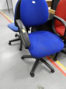 Gas Lift Typists Swivel Chair (Blue)