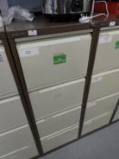 *Bisley Four Drawer Foolscap Filing Cabinet (Coffee & Cream)