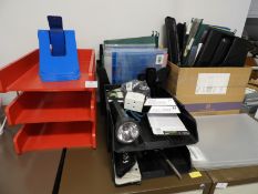 *Assorted Office Filing Trays, Office Sundries, etc.