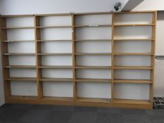 *Four MDF Bookshelf Units 3.4x2m