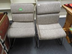 *Pair of Oatmeal Office Reception Chairs