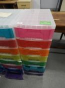 *Multicoloured Plastic Drawer Storage Unit
