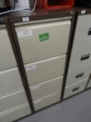 *Bisley Four Drawer Foolscap Filing Cabinet (Coffee & Cream)