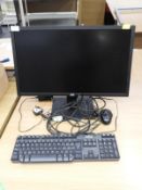 JVC Flatscreen Monitor with Dell Keyboard Mouse