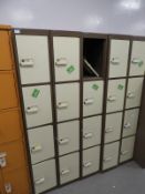 *Five Banks of 4 Bisley Lockers (Coffee & Cream)