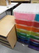 *Multicoloured Plastic Drawer Storage Unit